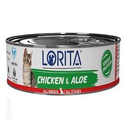 لوریتا کنسرو فیله مرغ و آلوورا 90 گرم (گربه)